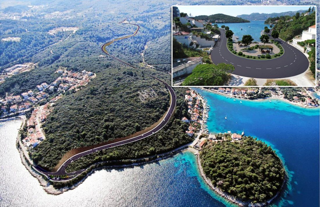 FOTO Pogledajte kako će izgledati nova cesta prema luci Polačište kod Korčule