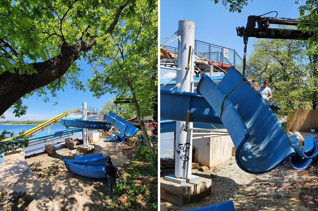 Uklanja se opasni tobogan s plaže kod Poreča