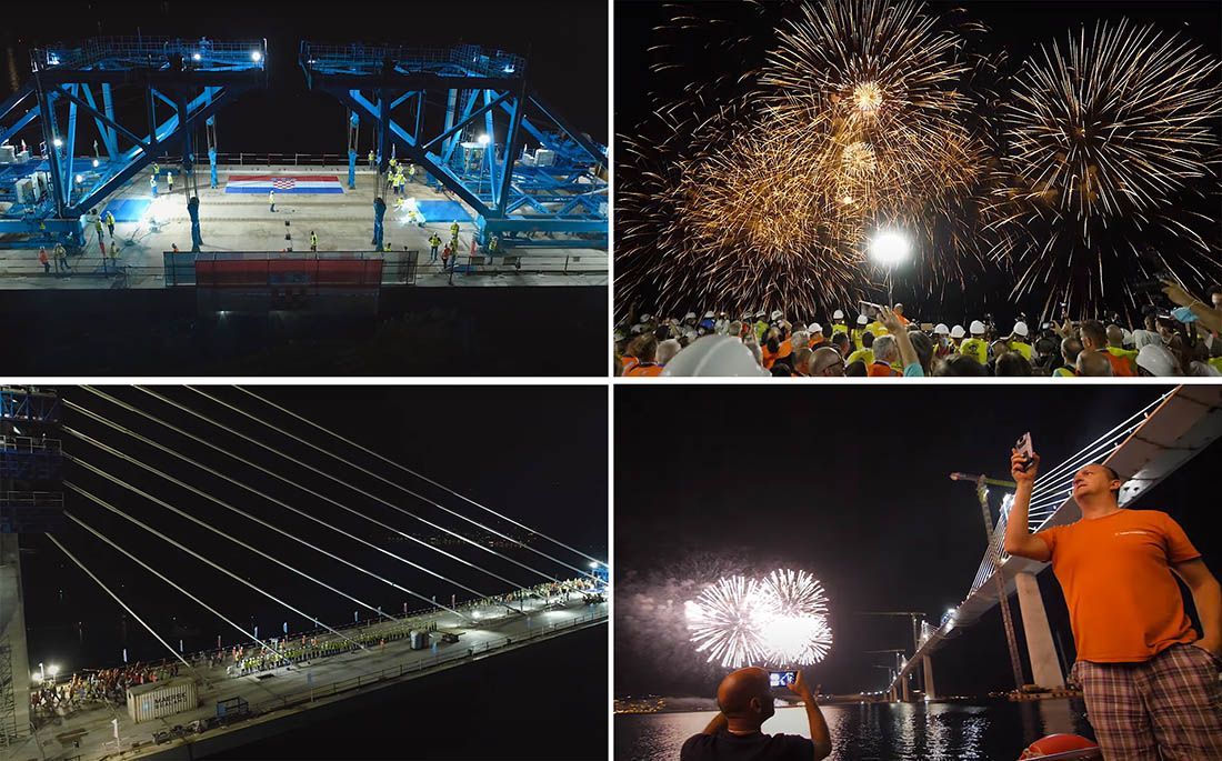 VIDEO Ovako je izgledalo spajanje konstrukcije Pelješkog mosta