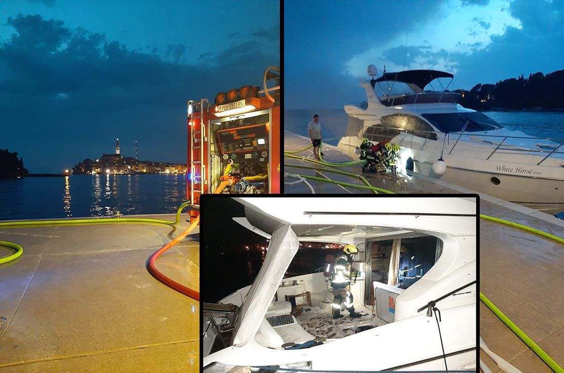 VATROGASCI SPRIJEČILI NAJGORE Mađaru u rovinjskoj marini izgorjela jahta