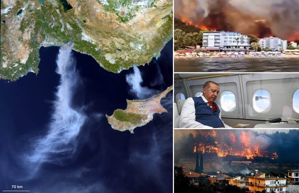 TURSKA GORI Poznata ljetovališta okružena požarima, NBA igrač Erdoganu: “Imaš 8 privatnih zrakoplova, a nijedan za gašenje!”