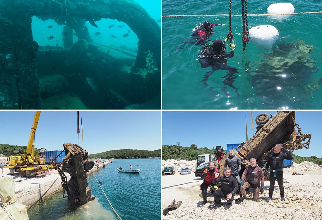 Izvađen kamion koji je sedam godina bio na dnu mora između Pule i NP Brijuni