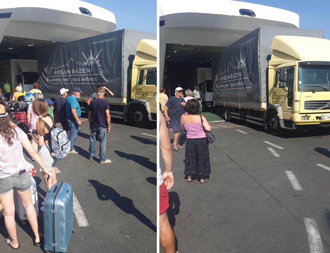 KAOS U SPLITSKOJ LUCI Pokvario se kamion i to baš na izlazu iz trajekta!