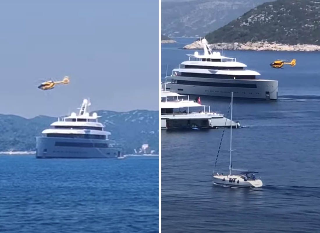 VIDEO Luksuzne jahte usidrene u akvatoriju Elafita