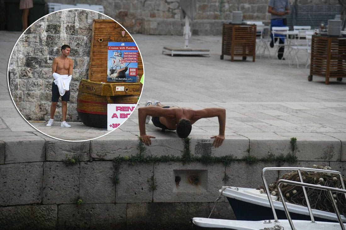 FOTO/VIDEO: IVAN PERNAR PRIREDIO SHOW – U pauzi od prodaje izleta radi sklekove u dubrovačkom portu