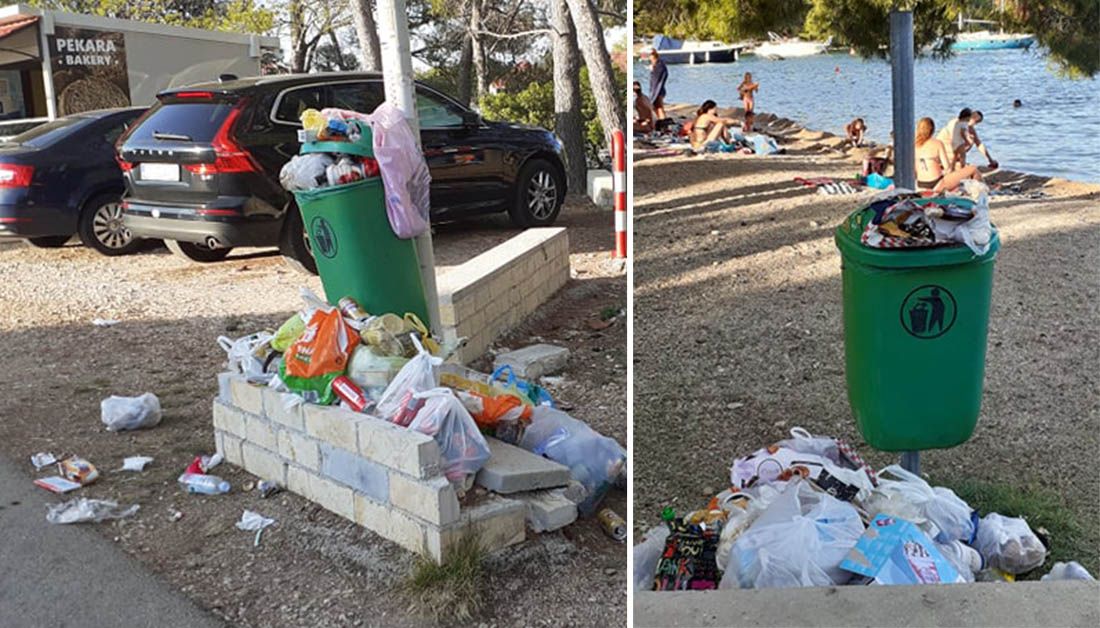 Gomila smeća na omiljenom šibenskom kupalištu