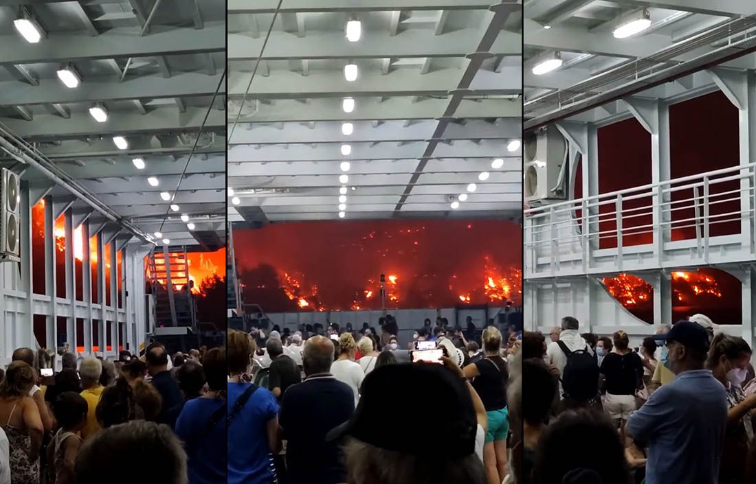 ZASTRAŠUJUĆA SNIMKA S TRAJEKTA Raste broj poginulih od požara u Grčkoj, evakuira se stanovništvo