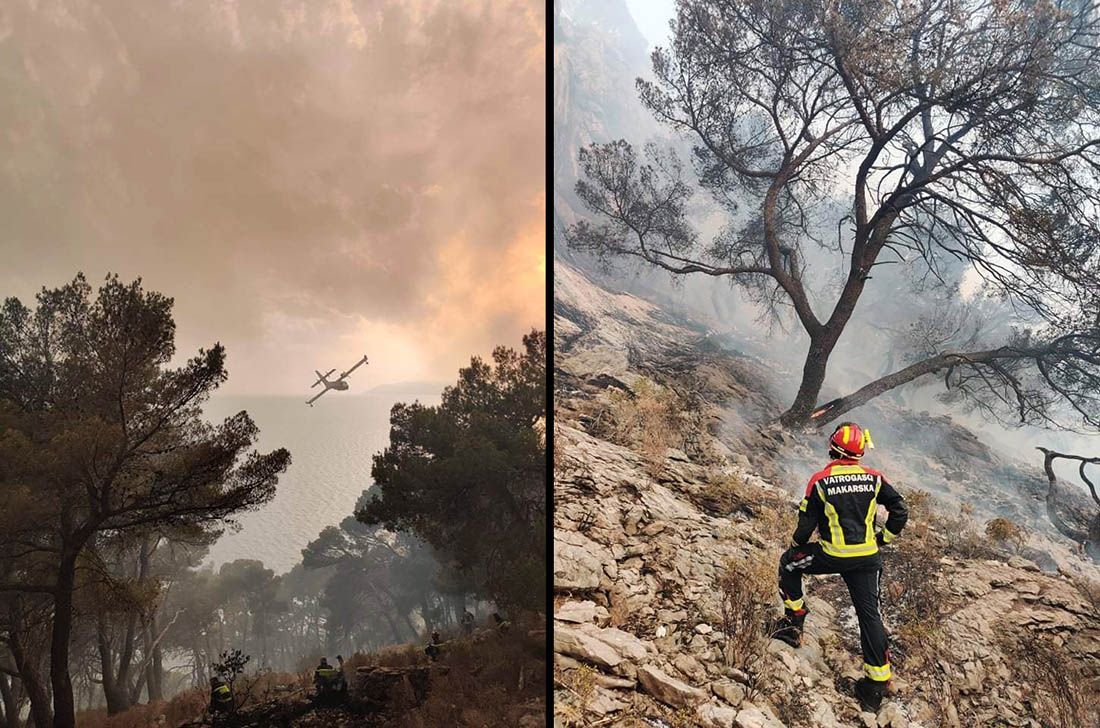 POŽAR KOD MAKARSKE Uz napore vatrogasaca na tlu, gasila ga i dva kanadera