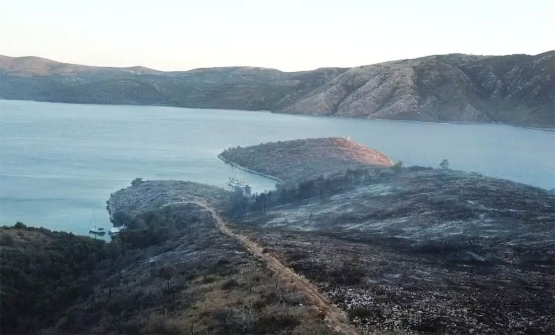 Mladi skiper zbog izazivanja požara na Hvaru ide u zatvor – Šteta veća od 4 milijuna kuna!