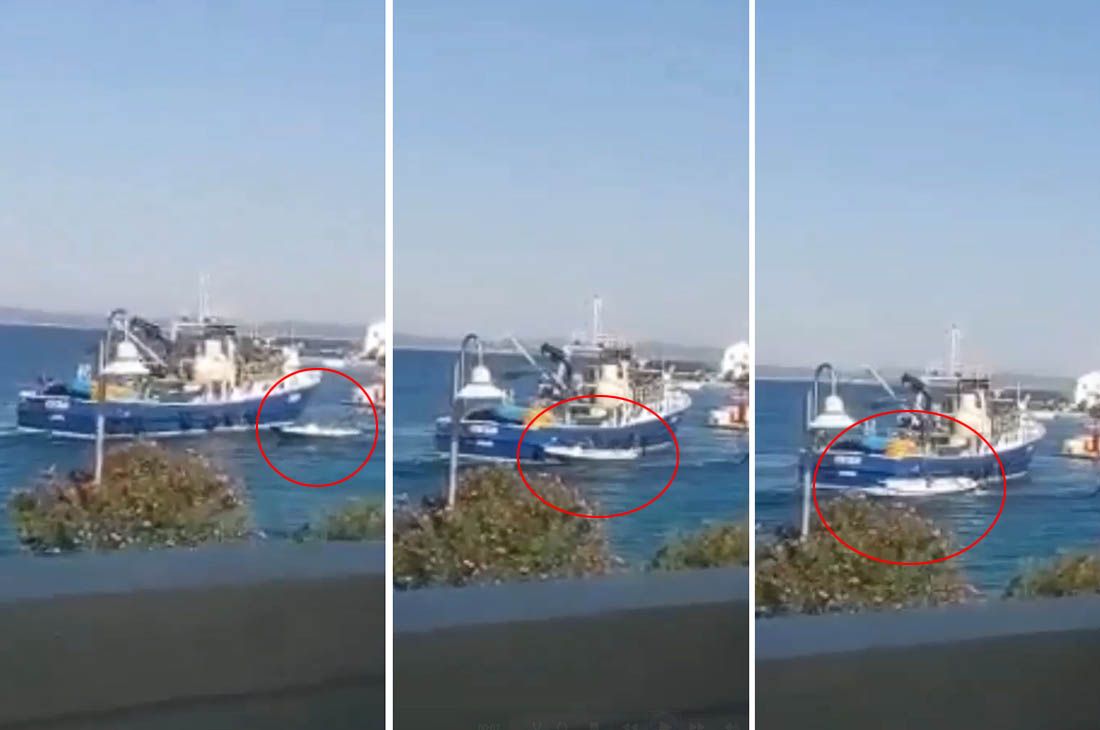 VIDEO Voditelj brodice umjesto da izbjegne ribarski brod, zabio se ravno u njega!