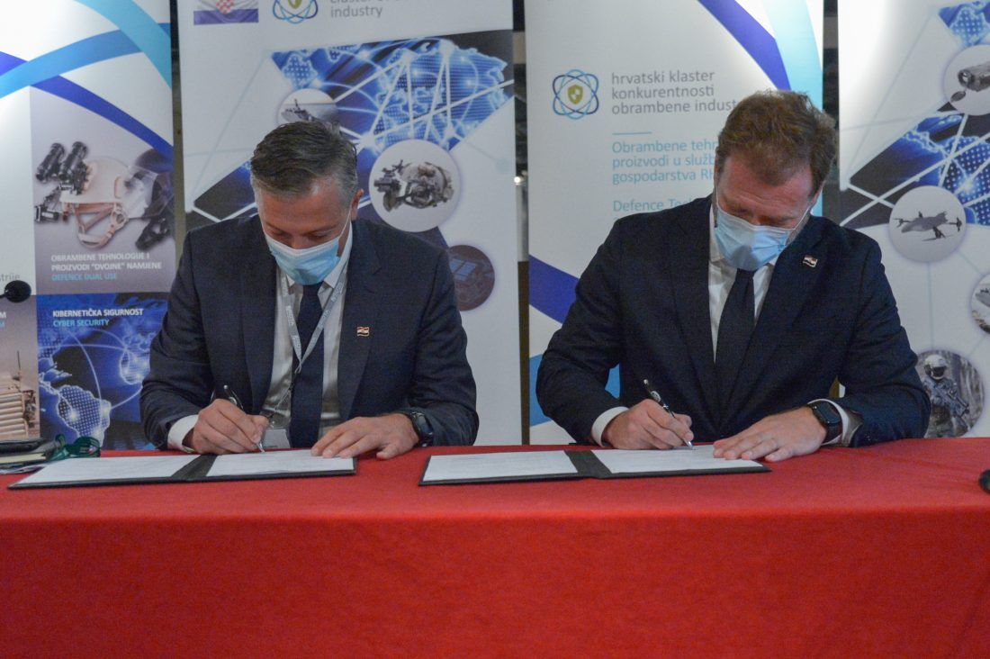 Banožić i Basarac potpisali Sporazum između MORH-a i  Hrvatskog klastera konkurentnosti obrambene industrije