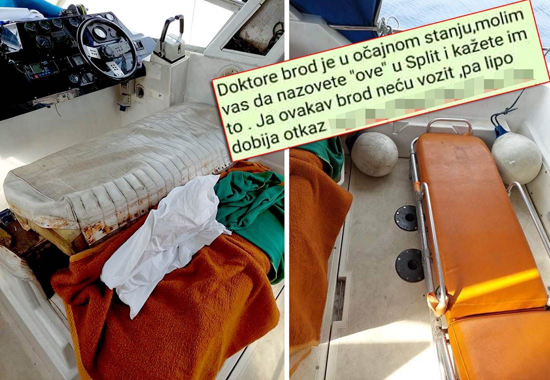 FOTO Pogledajte kakvim se gliserom prevoze hitni pacijenti s Brača: “Brod je u očajnom stanju, ovo je nedopustivo!”