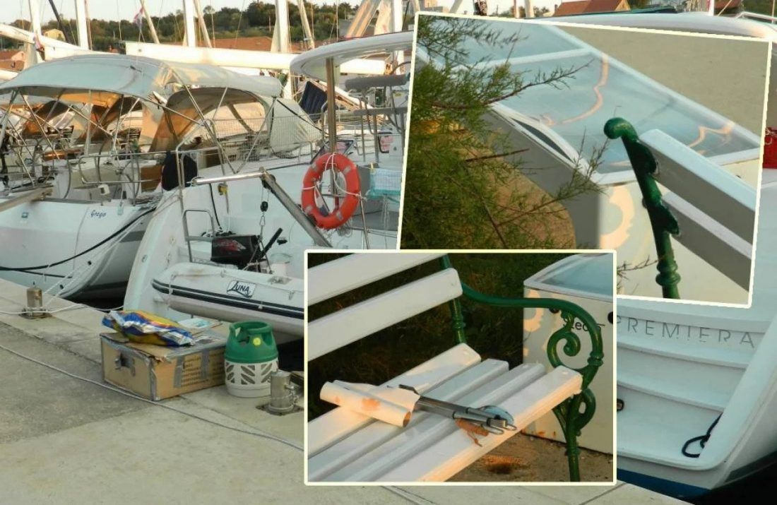 Austrijski nautičari podivljali, roštiljali na rivi i uništili klupu – Mještani ih “priveli”, pa su sve platili