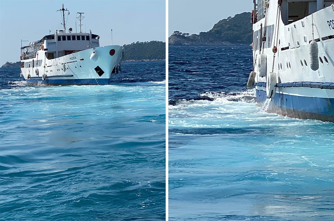 Jadrolinijin brod Postira uslijed kvara kod Šipana udario u otočić