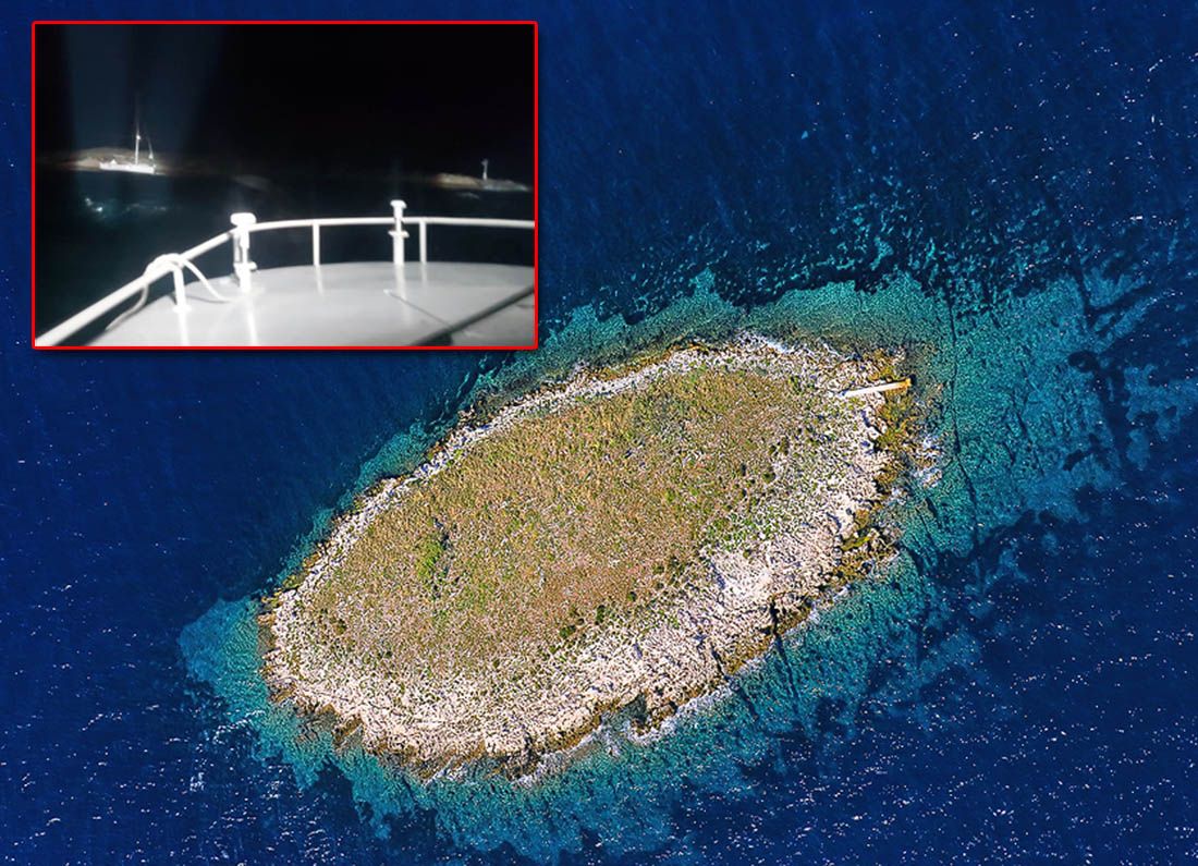 DRAMATIČNO SPAŠAVANJE Jedrilica se nasukala na ovaj pučinski otočić, posada evakuirana uz pomoć ribara!