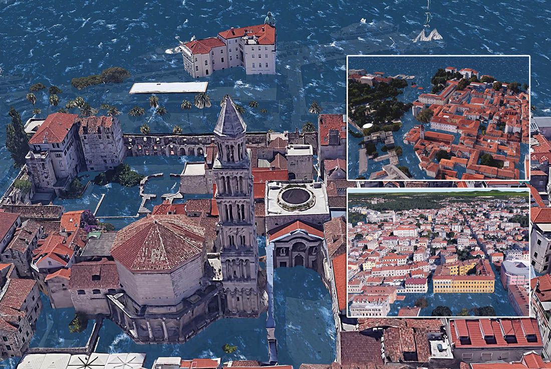 OBJAVLJENE ANIMACIJE HRVATSKIH GRADOVA Ovako će izgledati ako drastično poraste razina mora!