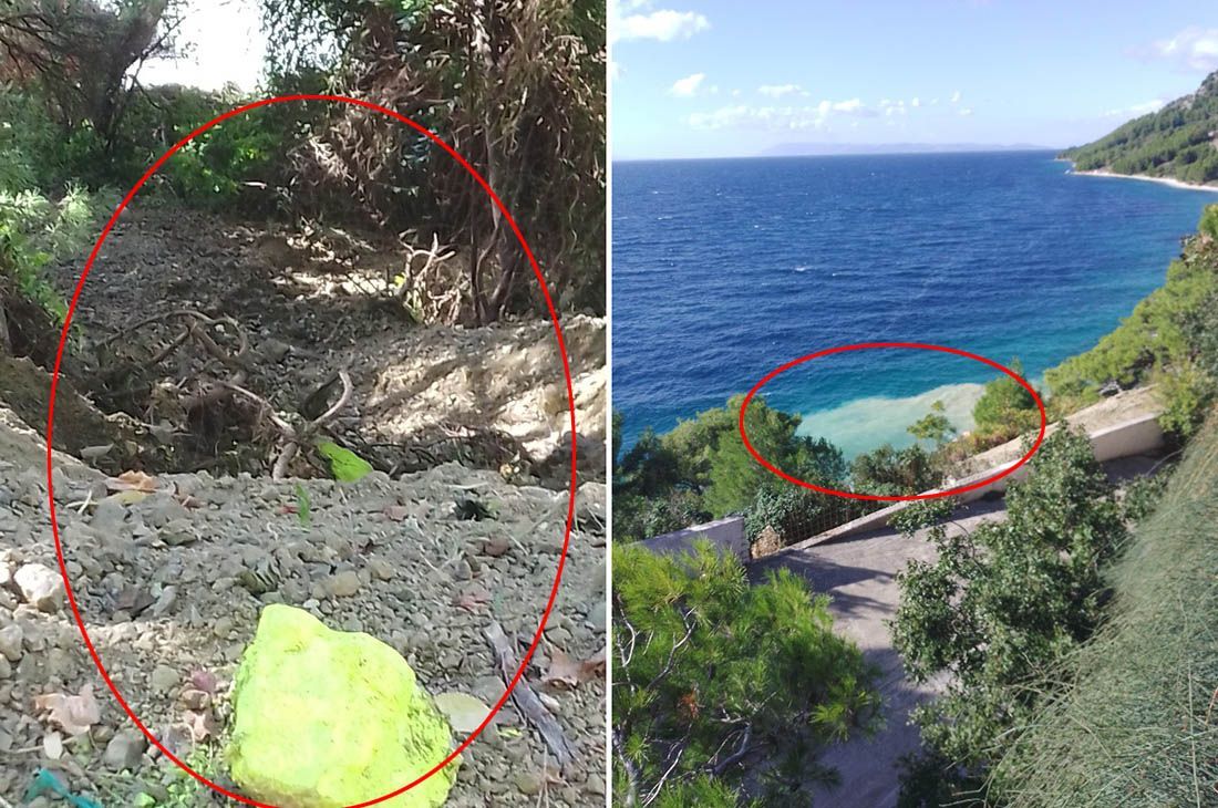 BAGERI NA MAKARSKOJ RIVIJERI: “Poduzetnik radi iskope i tone zemlje deponira na liticama pomorskog dobra”