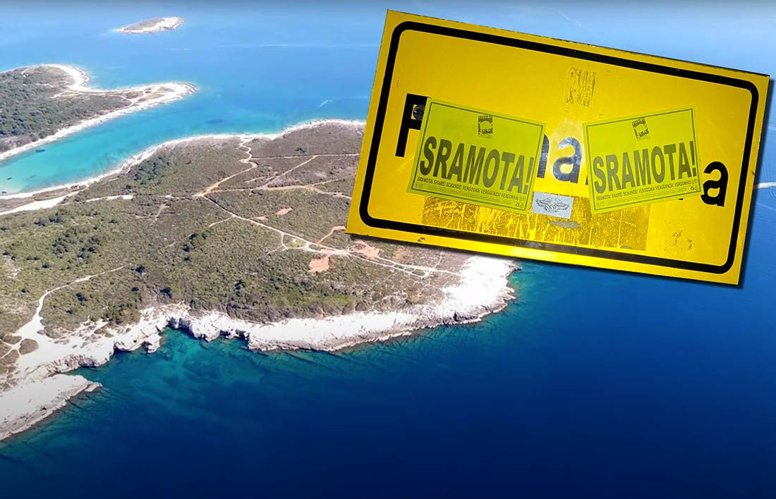 Zbog bespravne gradnje na rtu Kamenjak Premanturu oblijepili “sramotom”