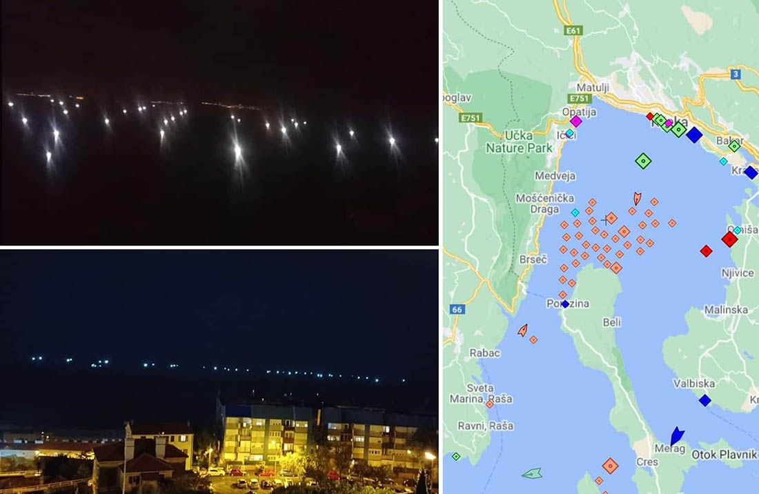 Riječki zaljev poput Božićnog drvca: “Evo 35 plivarica sam izbrojao” – Što tamo rade?