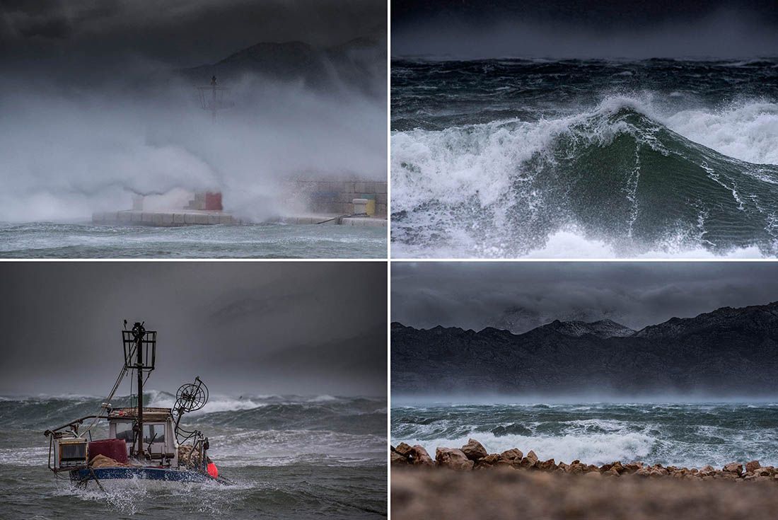 FOTO Zadarski fotograf u Podvelebitskom kanalu snimio brutalne prizore bure