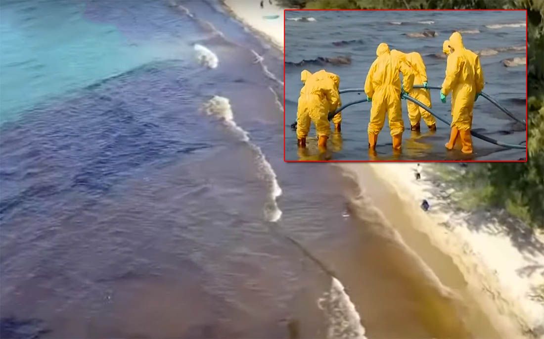 PROGLAŠENO STANJE KATASTROFE Izlila se nafta i prekrila plaže u Tajlandu