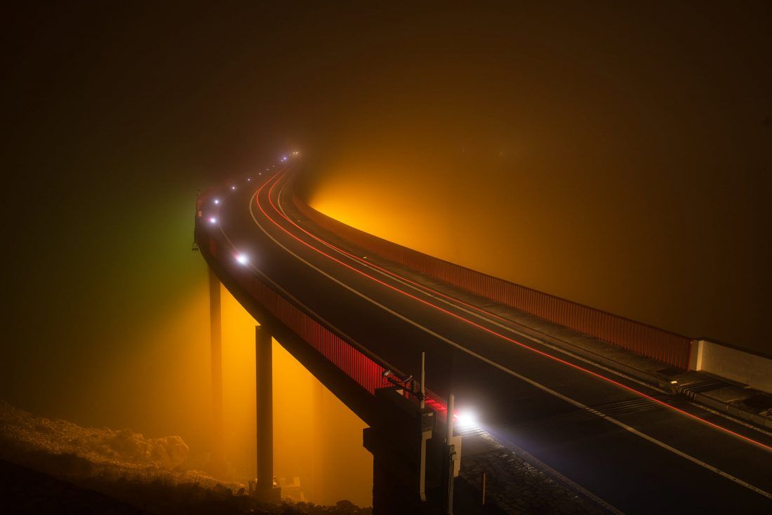 FOTO Maslenički most noćas je progutala magla
