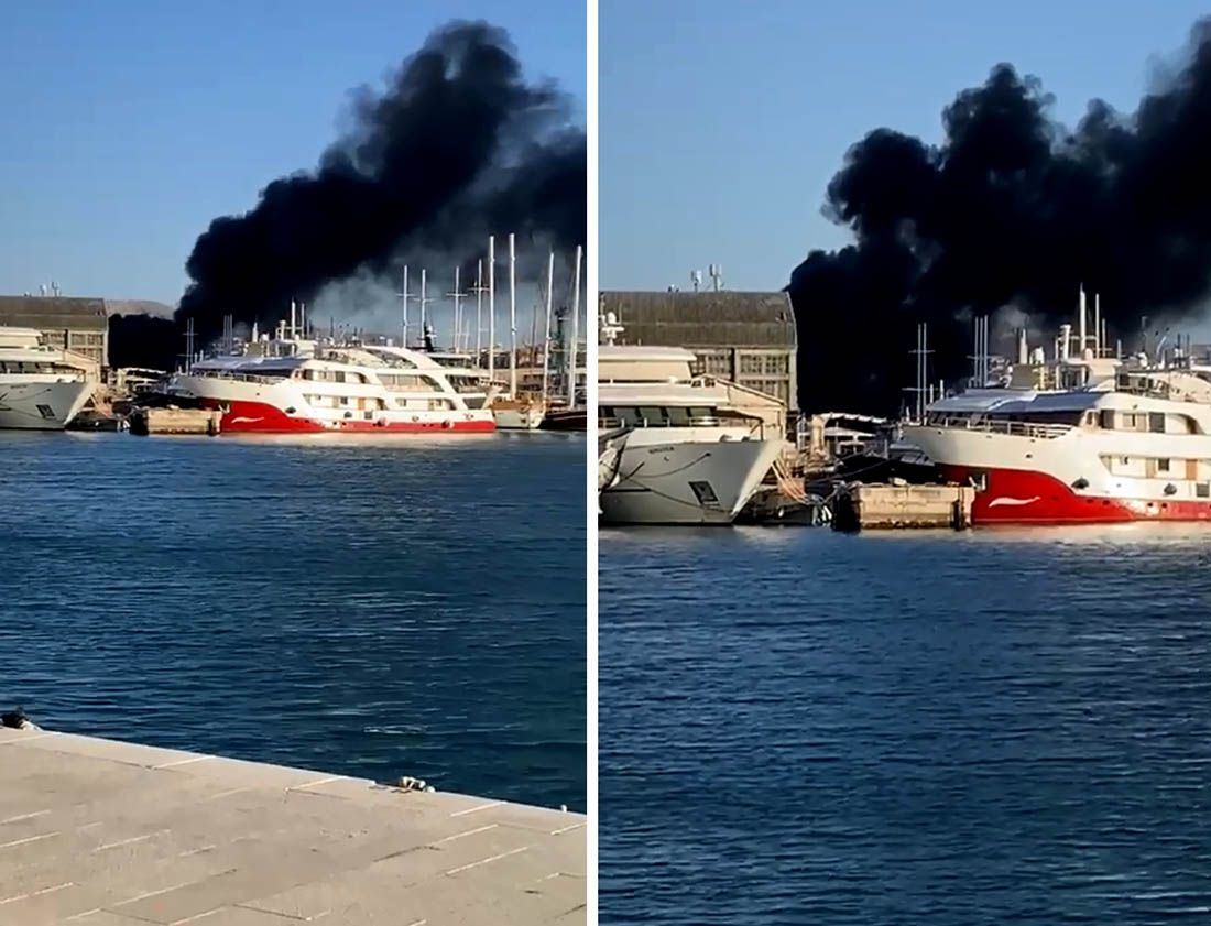 Gusti crni dim se nadvio iznad Vranjica