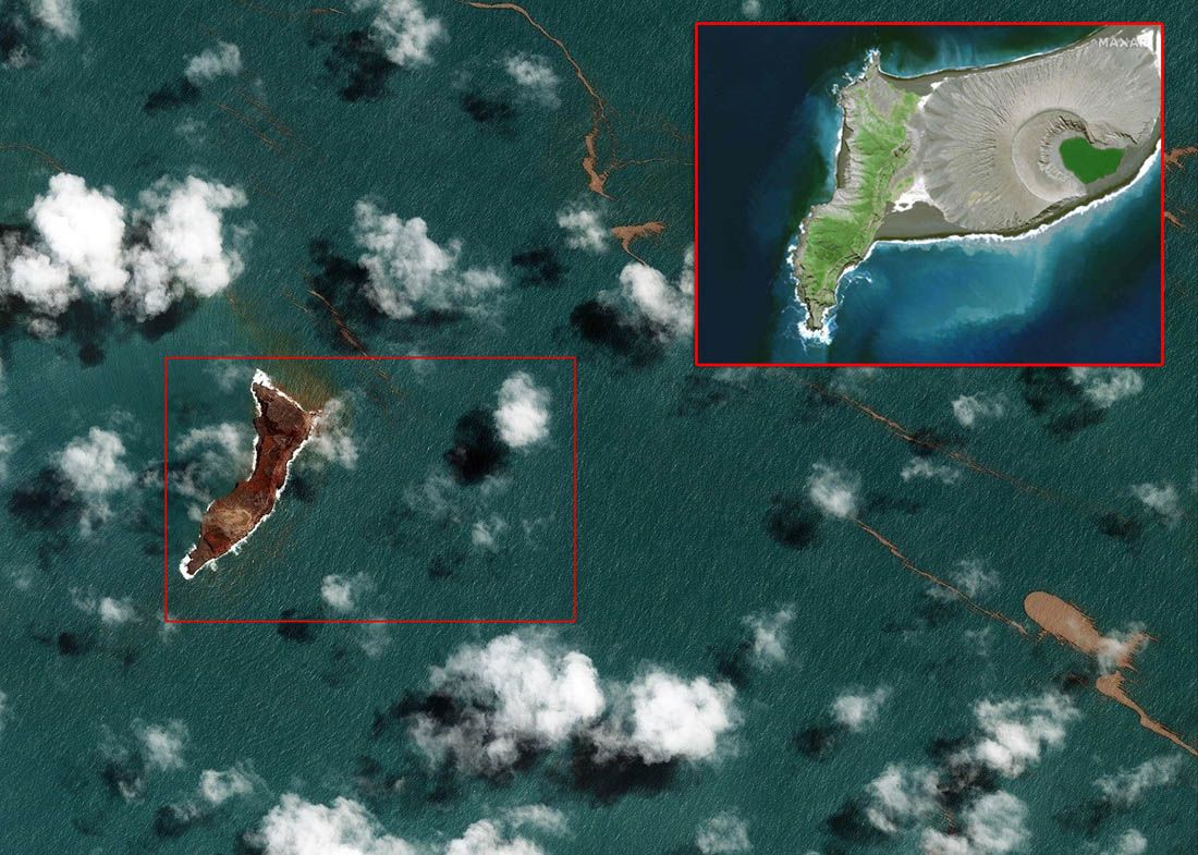 Na Tongi nakon erupcije jedan otok izbrisan s lica Zemlje