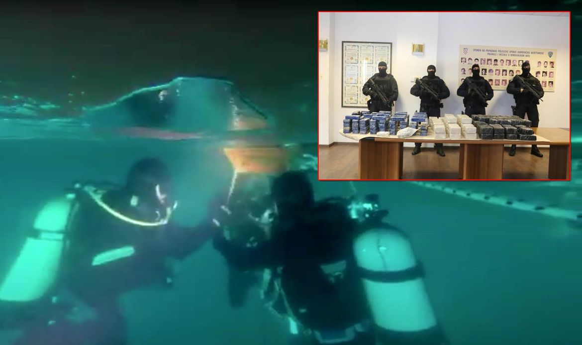 VIDEO: NAJVEĆA ZAPLJENA DO SAD Policija uz pomoć ronilaca u luci Ploče pronašla rekordne količine droge