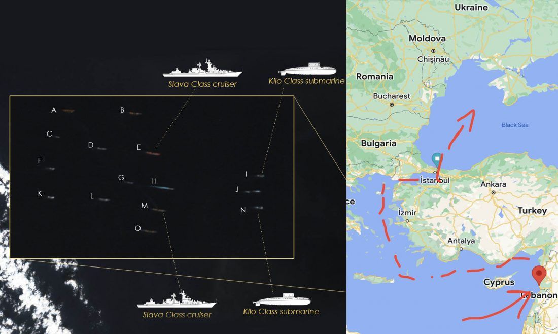 Uočena neobična koncentracija Ruske mornarice istočnom Sredozemlju