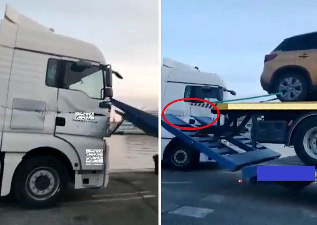 FOTO Šleper se pokušao ukrcati na trajekt, a onda se dogodilo ovo