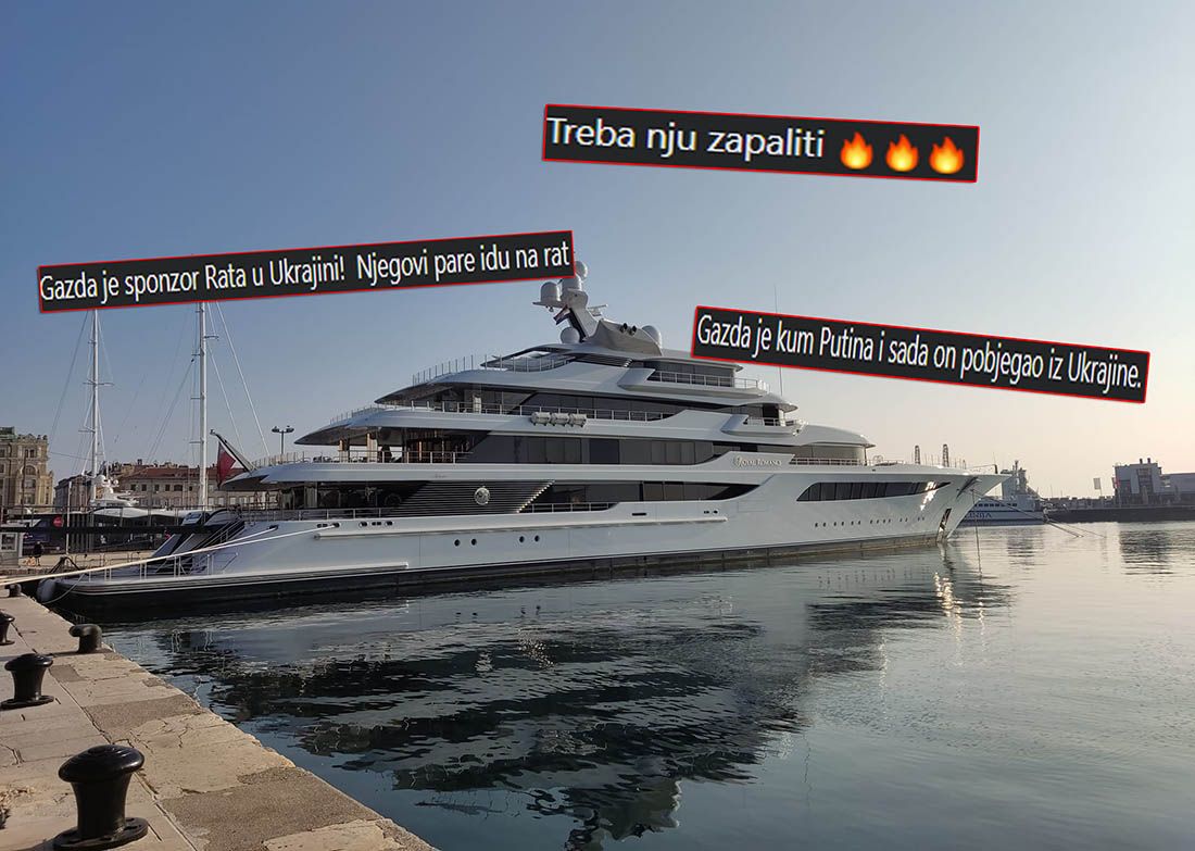 Bivša jahta Putinova prijatelja na vezu u riječkoj luci, Ukrajinci zaprijetili: “Zapalite je!” – Kapetan: “Prodana je!”