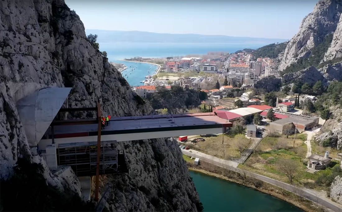 VIDEO Pogledajte impozantne kadrove gradnje mosta Cetina iznad Omiša