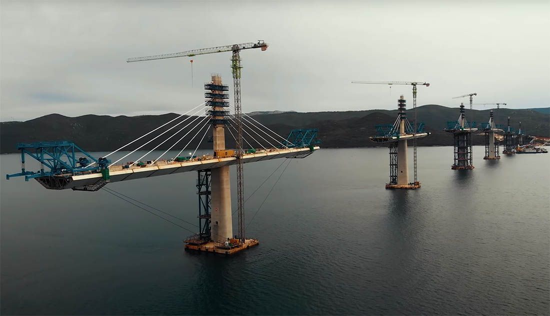 VIDEO Pelješki most se uskoro otvara, pogledajte impresivne kadrove po etapama gradnje