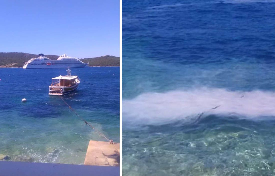 Otočani bijesni na kruzer za kojeg tvrde da je ostavio ogroman trag prljavštine iza sebe