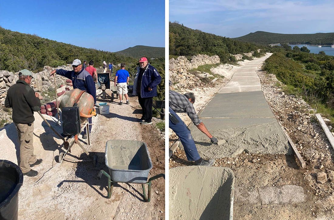 KAO NEKAD Vrijedni otočani s Unija radnim akcijama sami izgradili put