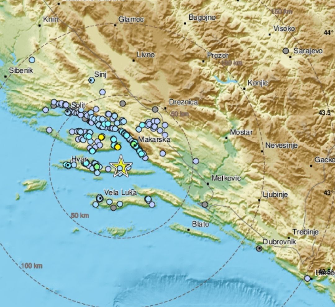Srednje jak potres pogodio Dalmaciju: “Čulo se kako dolazi iz zemlje, užas”