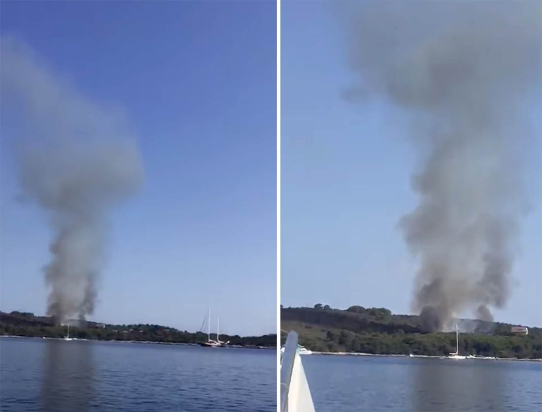 POŽAR NA PAKLINSKIM OTOCIMA Stigli i kanaderi