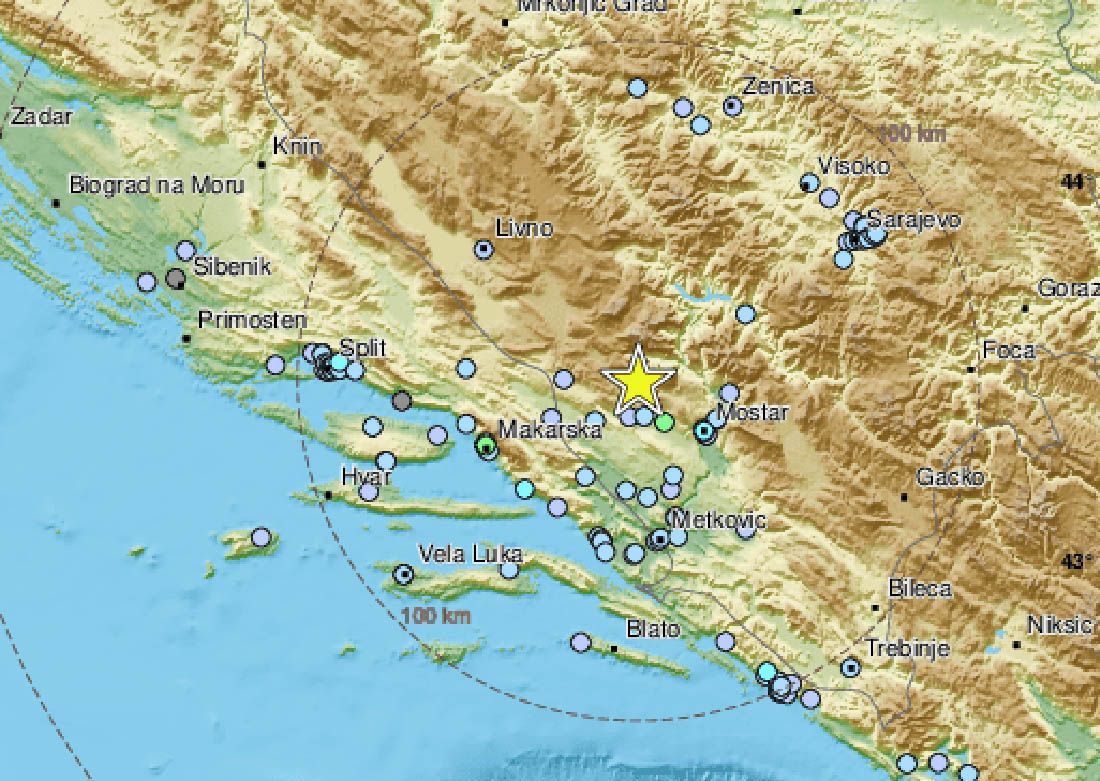 Potres kod Mostara u BiH – Osjetio se od Dubrovnika do Šibenika