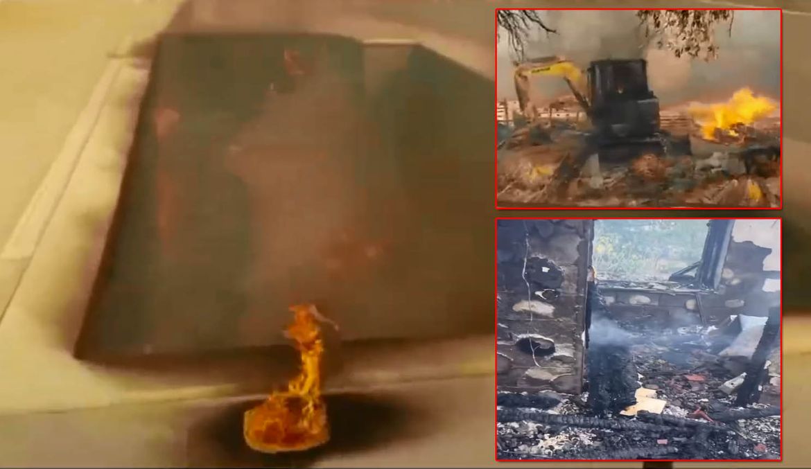 ŠIRI SE POŽAR, ZATVORENA MAGISTRALA Objavljena snimka zgarišta kuće – ispred jedne  u potpunosti izgorio čak i bazen!