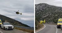 VIDEO Pogledajte snimku slijetanja helikoptera Hitne pomoći na Hvaru: "Pohitali su unesrećenom motociklistu"