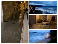 DALMACIJA POD MOREM Jedna od najjačih ciklonalnih plima u posljednje vrijeme potopila obalu