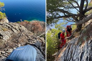 SPASIO IH HGSS Turisti željeli skratiti put do plaže, pa zapeli na litici