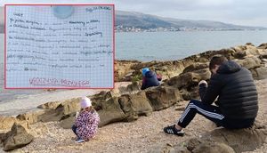 Obitelj iz Varaždina na Pagu pronašla poruku u boci - Dvije poljske djevojke napisale su sebi obećanje...