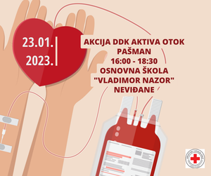 Danas u Neviđanima na Pašmanu akcija dobrovoljnog darivanja krvi
