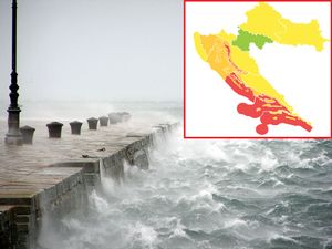 NAGLA PROMJENA VREMENA Oglasila se Civilna zaštita: "Crveni meteoalarm zbog jakog vjetra, budite spremni - vrijeme je opasno!"