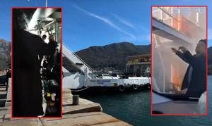 VIDEO Nakon požara i silnih problema, Crnogorci odlučili blagosloviti trajekt...