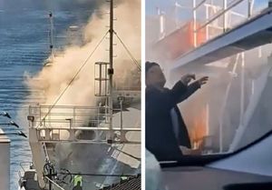 Požar na trajektu "30. Avgust", ili bivšoj "Prizni"