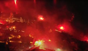 Šibenska policija podigla optužni prijedlog protiv dvojice organizatora navijačke proslave pirotehnikom u Šibeniku