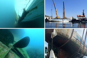 EKSKLUZIVNE SNIMKE Vađenje potonule ribarice u šibenskom arhipelagu: "Operacija je bila složena"